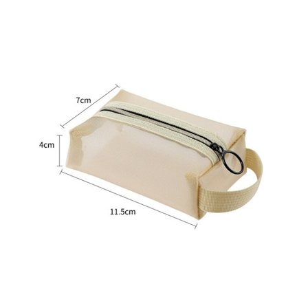 1 stk. Rejse Kosmetiktaske Makeup Pung BEIGE S S