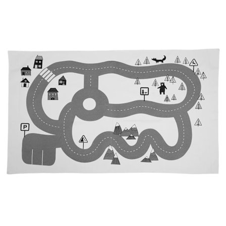 Hopfällbar Baby Lekmat Djup Skog Spår Matta för Barnrum Krypande Dekoration