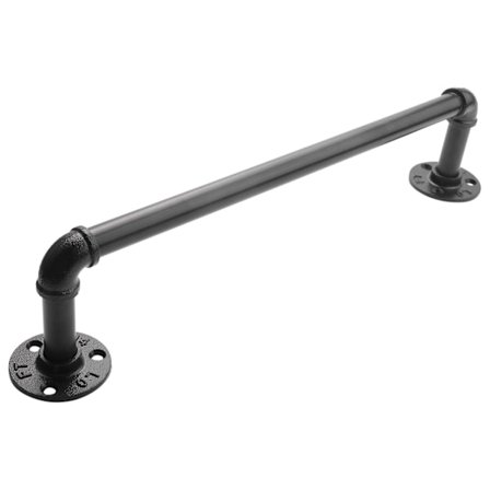 Vintage industriel rør håndklædeholder vægmonteret metal håndklædestang