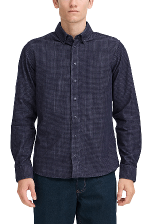 Casual Friday Cfpontus Checked Corduroy Shirt Skjortor Herr Blå XL