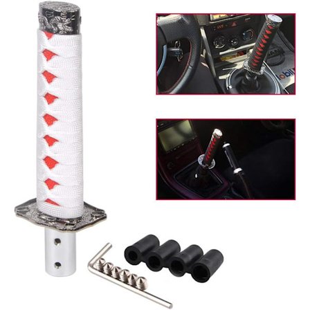 (Hvit + Rød) Samurai Sværd Girspak-Knapp Samurai Sværd Girspak