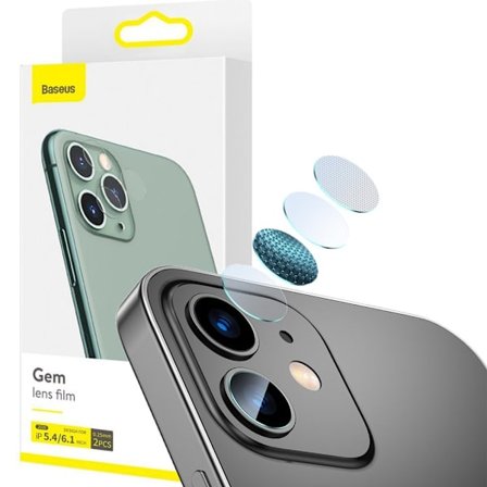 Baseus 2x 0,25 mm 9H herdet glass for bakkamera? iPhone 12 / iPhone 12 mini gjennomsiktig (SGAPIPH54N-JT02)