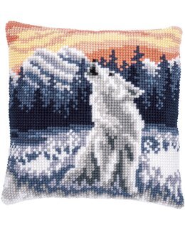 Broderikit Kudde Vargen - Vervaco