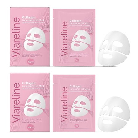 Collagen Luminance Lift Mask, Kollagenlyftande Uppstramande Hud, Djup Återfuktning, Rynkreducering och Porminimerande Ansiktsmask