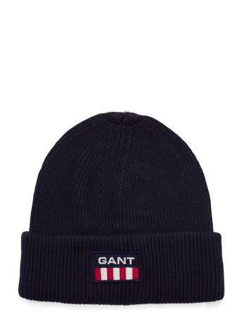 D1. Retro Shield Beanie Accessories Headwear Hats Beanies Navy GANT