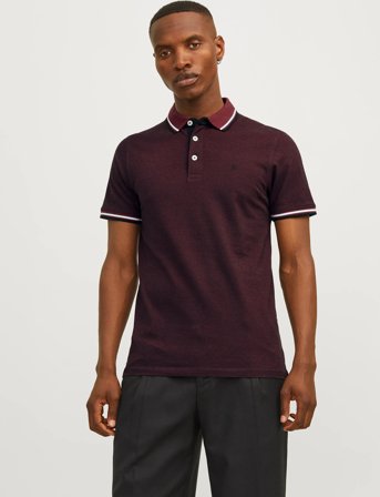 Jack & Jones Jjepaulos Polo Ss Noos - Brown - S
