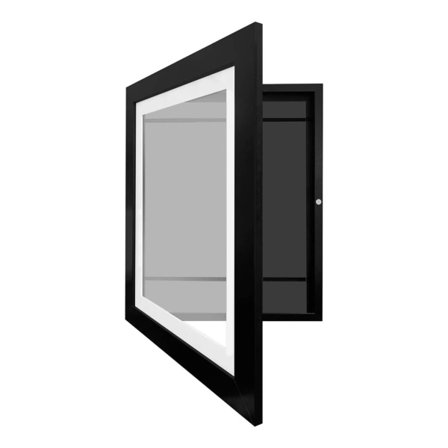 Billedramme til børns kunstværker Træramme med frontåbning til børnetegninger Kunstværker Kunstprojekt Skolearbejde Dekoration Sort