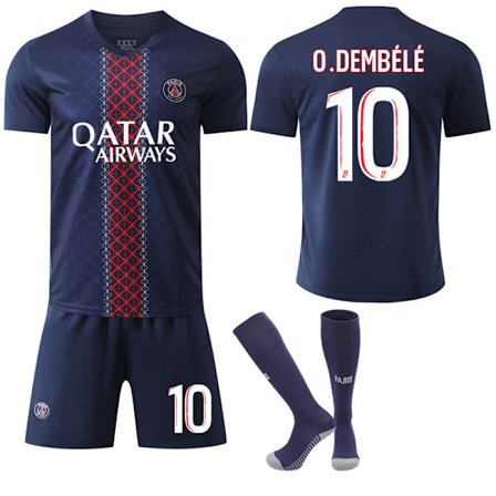2025-2026 Paris Saint-Germain Hjemme Barn Voksen Fotballdrakt Nr.10 O.Dembélé