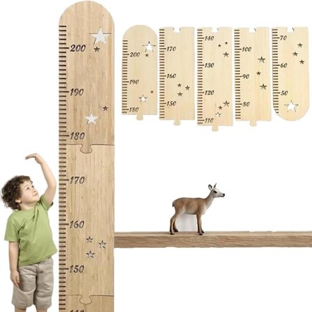 Målestok til Børn, Personlig Højdetabel til Børn 50-200cm, Højdemåler til Børn, Egnet til Højder på Cirka 50 til 200 cm, til Børn