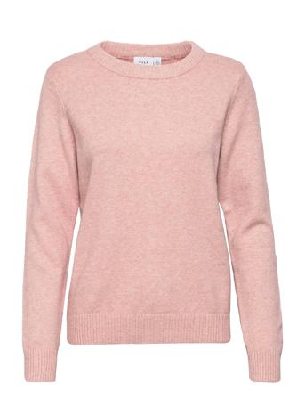Viril O-Neck L/S Knit Top Pullover Rosa Vila