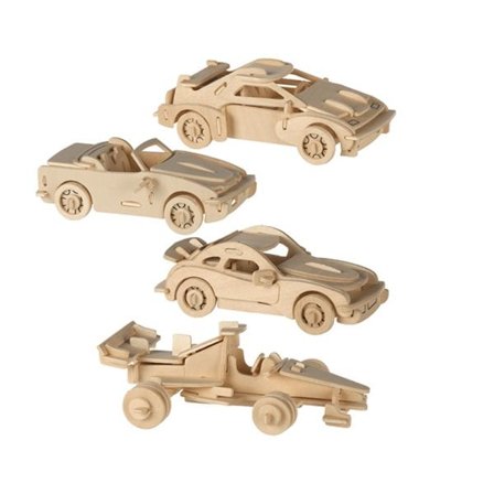 Puslespill i tre 3D-biler