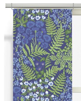 Panellängd Blå blom 2-pack - Arvidssons Textil
