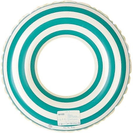 Oppblåsbar Badering, Vintage Stripete Badering, Tykkere Oppblåsbare Bassengflytere, Badeflytering, Sommer Utendørs Strand Basseng Baderinger for Barn