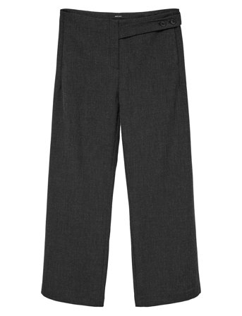 Vmbestie Mw Wide Strap Pant Grey Vero Moda