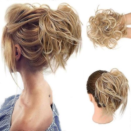 Tousled Updo Messy Bun Hårstykke Hårforlengelse Hestehale Med Elastisk Strikk Updo Hestehale Hårstykke Syntetisk Hårforlengelse Scrunchies Ponytai