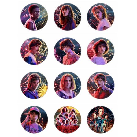 Stranger Things Pin Badges Set