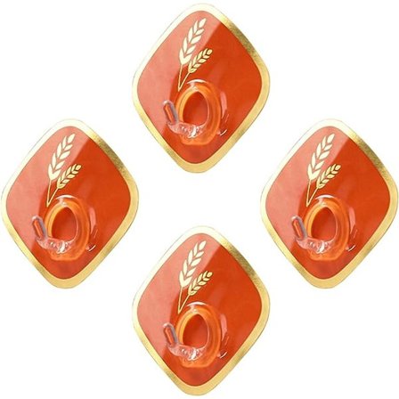 Vægkroge til ophængning, 4 stk. stilfulde vandtætte ABS-kroge, nøgleholder til væg, ophængningskrog-organisator til indgangsdørsindretning Ecoticfate