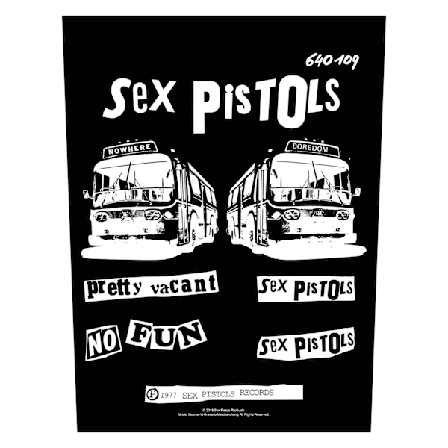 Sex Pistols Pretty Vacant Sy-på-lapp En Storlek Svart/Vit