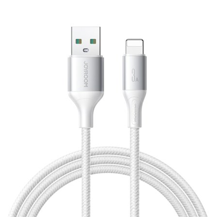 Joyroom USB-A till Lightning kabel 3A 1m Flash - Vit