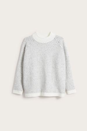 Kuvioneulottu pusero | Luonnonvalkoinen | Naiset | Kappahl