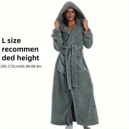 PC luksuriøs koralfleece badekåbe til kvinder og mænd - tyk lang badekåbe med bladmønster