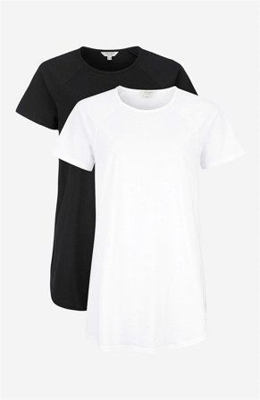 Cellbes of Sweden - Tunika i økologisk bomuld Alex 2-pack i hvid + sort til damer i størrelse 42/44