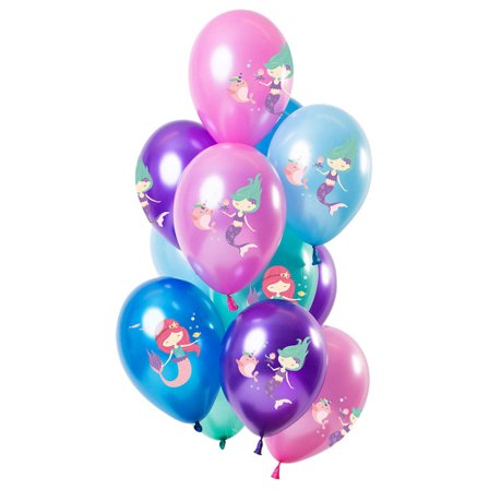 Havfrue Metallic Latexballoner