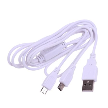 2-i-1 USB-kabel Micro USB Mini-USB till USB-kabel Snabbladdning för mobiltelefon [DB]