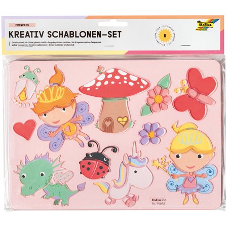 Stencils for children Princess 6-pack