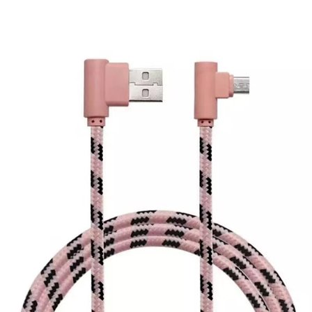 2M Micro USB Vinklad Kabel - Roséguld