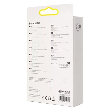 Baseus Crystal Shine-kabel USB til Lightning, 2,4 A, 2 m (lilla)