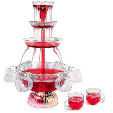 LED Base Party Fontæne 3-Trins Design 5,7 Liter Kapacitet 2025