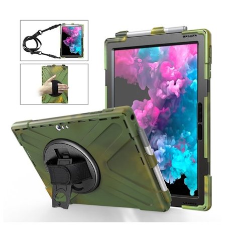 Microsoft Surface Pro 6 X-formet kombi etui - Army Grøn
