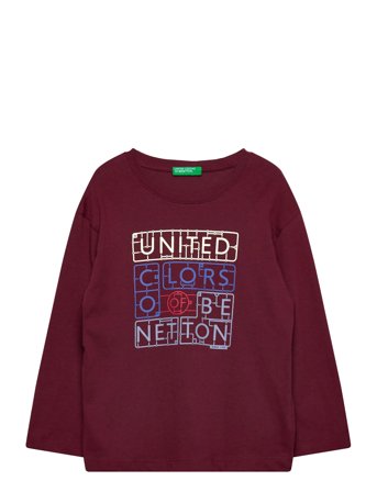 T-Shirt L/S Burgundy United Colors Of Benetton