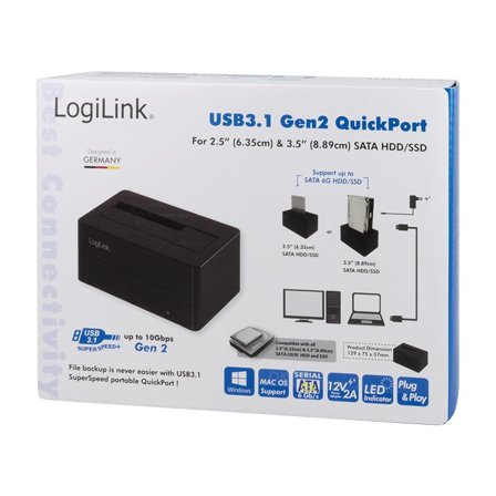 LogiLink USB 3.1 Quickport for 2,5" + 3,5" SATA HDD/SSD