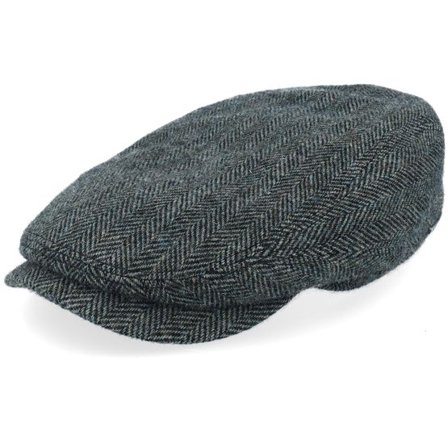 Stetson - Grön flatcap Keps - Driver Wool Herringbone Moss Green Flat Cap @ Hatstore