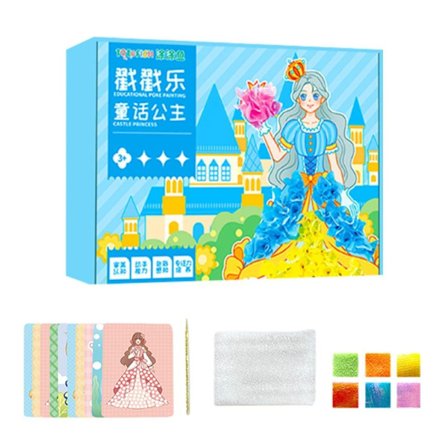 Poke Art DIY-leker Pedagogisk Poke-maleri BLÅ