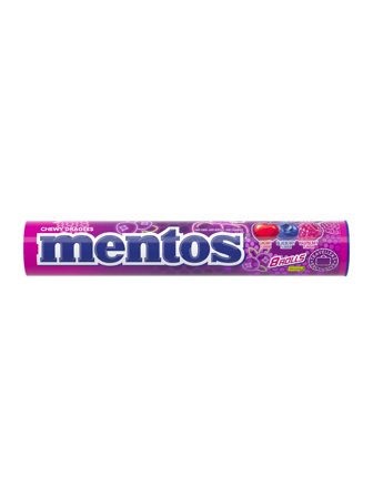 Mentos Jumboroll chewy candies with berry flavor: cherry, blueberry and raspberry 0.296kg