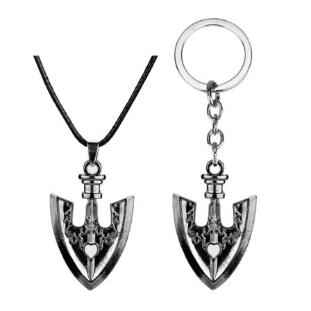 JOJO's Bizarre Adventure pieni spade-riipus metalliseos avaimenperä auton riipus nahkainen köysi kaulakoru 2 kpl IC
