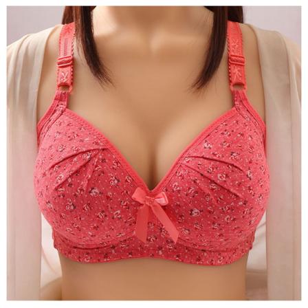Push Up behåar för kvinnor utan bygel vadderade komfortbehåar Small till Plus Size Vardagskläder 4xl watermelon red