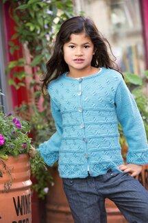 Beskrivning Flickkofta med mönster - Svarta Fåret