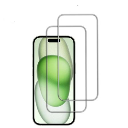 2-Pack - iPhone 15 Pro Max skjermbeskytter i herdet glass