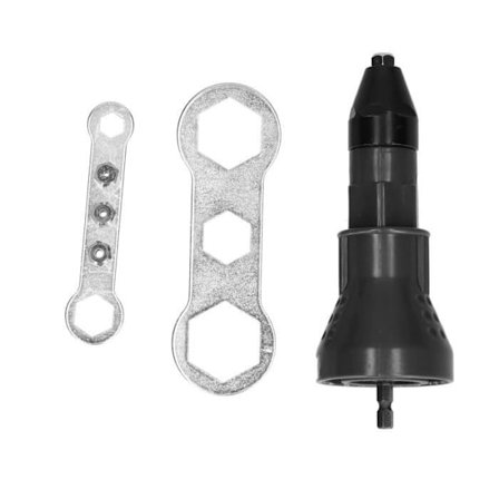 SALUTUYA Batteridrevet naglepistoladapter SALUTUYA DIY Mutterpistol Drill Adapter Tang Blå Svart