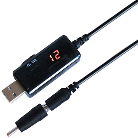 USB Boost Converter DC 5V till 9V 12V USB Boost Converter Kabel + 3.5x1.35mm Power Adapter/Charger Plug??T/Power Converter 1 st