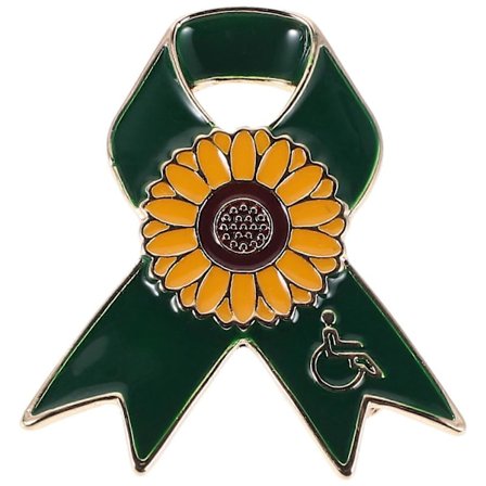 Solsikke Badge Solsikke Bånd Badge Dameklær Dekorativ Jakkenål Grønn 5.50X4.00X1.00CM Omsorgsbevissthet 1Sett (LGL)