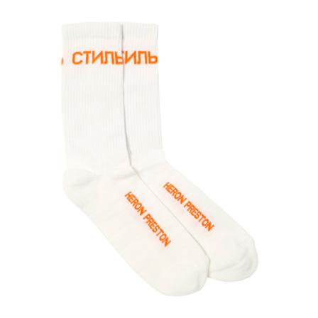 Heron Preston Socks , Wit , Heren , Maat: M Sokken