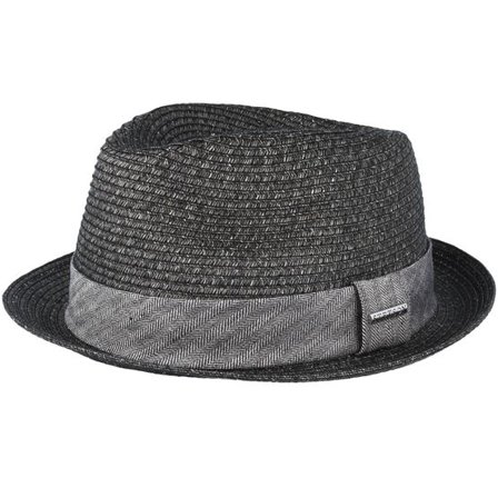Stetson - Svart straw Hatt - Trilby Toyo Black Straw @ Hatstore