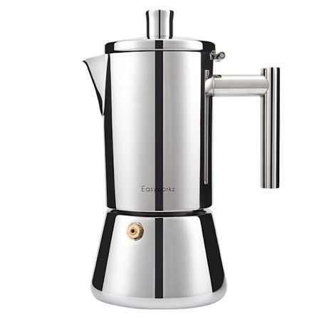 Easyworkz Komfyrtoppen Espresso Maker Rustfritt Stål Italiensk Kaffe Maskin Maker Induksjon Moka Pot -