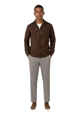 Ciszere Reuben Knitted Half Zip Tröjor Herr Brun S