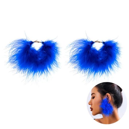 Fjäderhalsband Smycken Halsband ROYAL BLÅÖRHÄNGEN ROYAL Royal Blue-Earrings